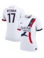 Paris Saint-Germain Vitinha #17 Bortedrakt Dame 2024-25 Korte ermer